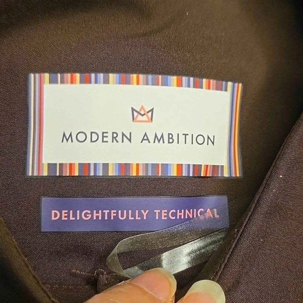 Modern Ambition Long Sleeve Tie-waist Shirtdess Size M - Picture 5 of 6